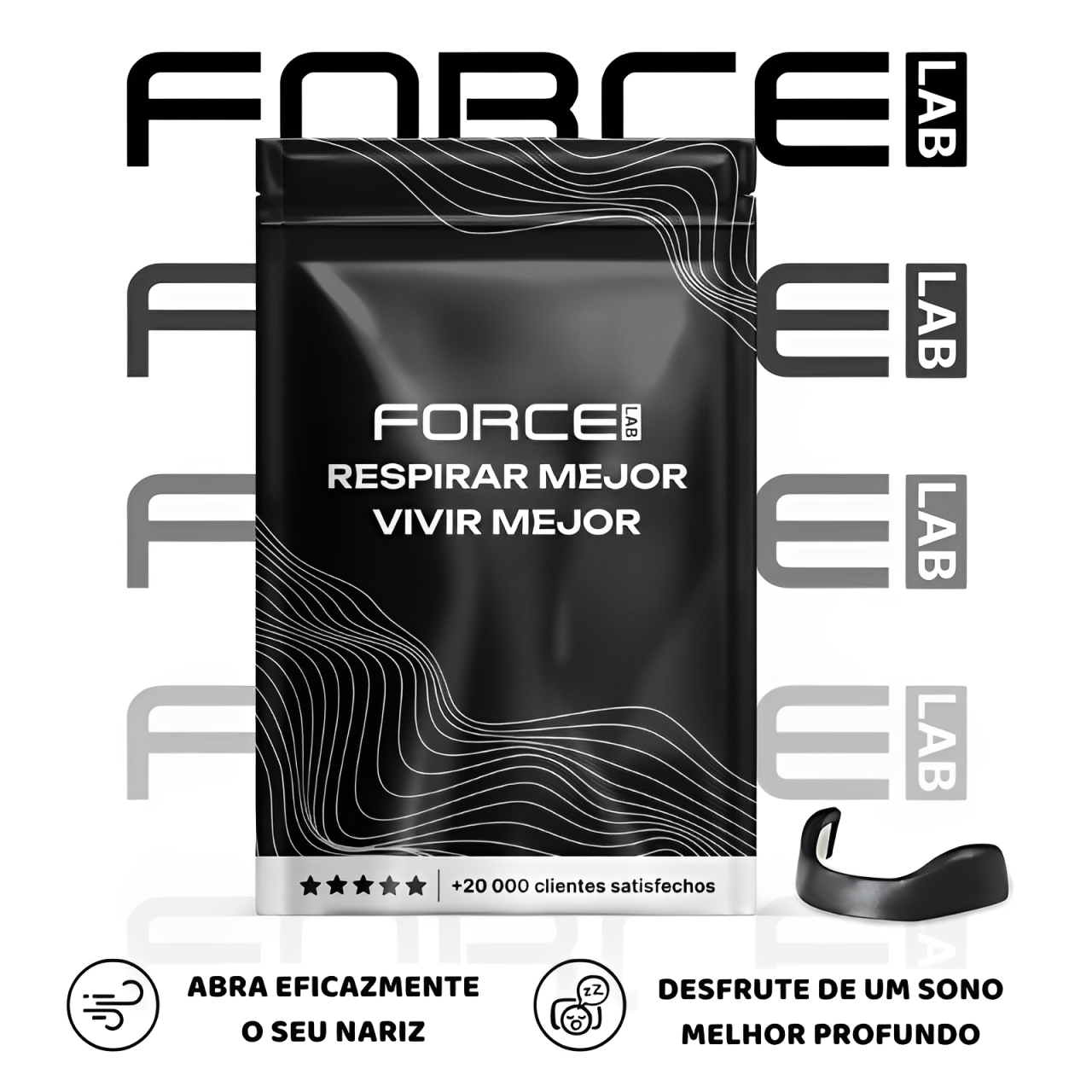 ForceLab™ V2 Tiras nasais magnéticas